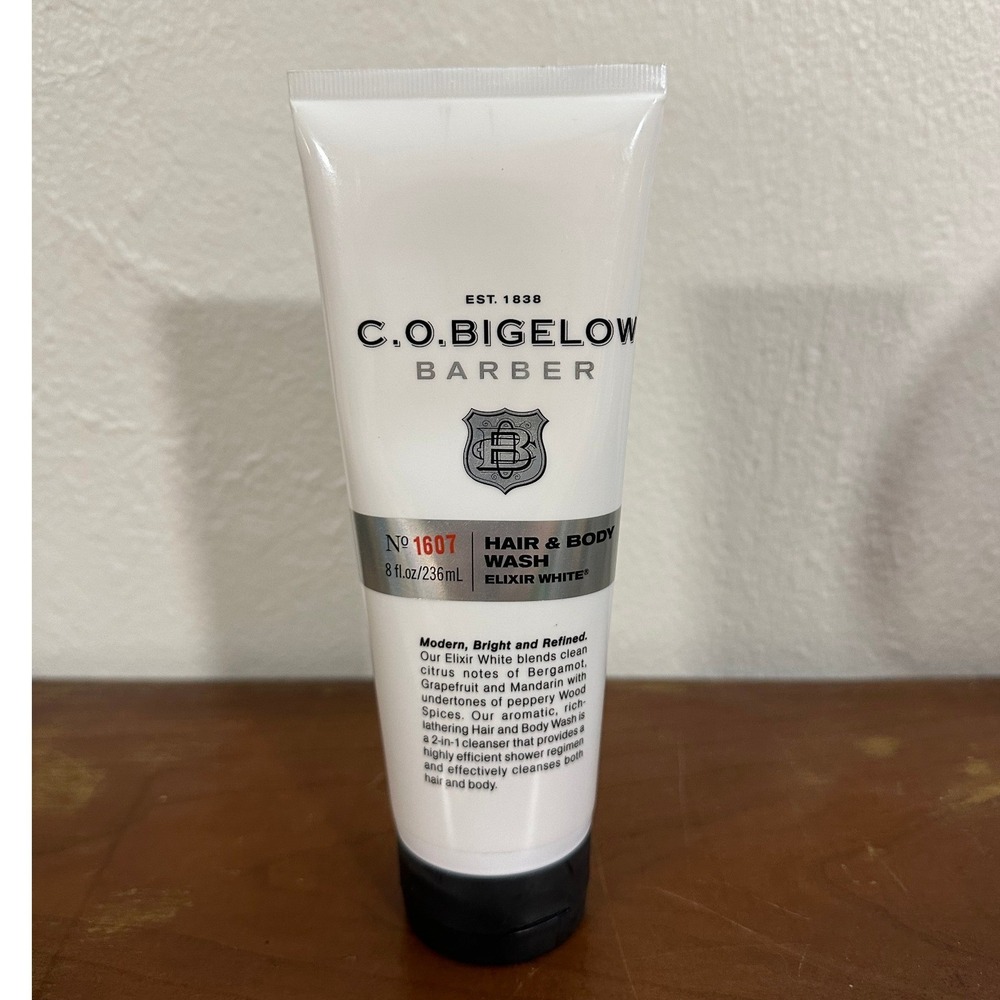 C.O. Bigelow Barber Elixir White Hair & Body Wash No 1607 8oz Bergamot Citrus